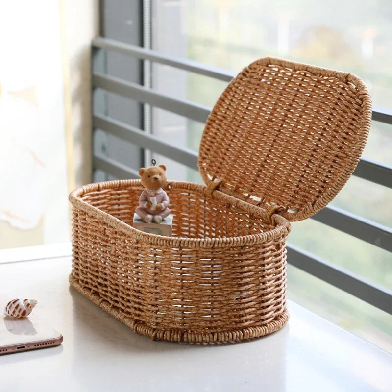 Bohemian Imitation Rattan Storage Basket - Woven Storage Box, Dust-proof Cutlery Frame, Home Decoration Basket Kitchen Organizer
Bohemian Imitation Rattan Storage Basket - Woven Storage Box, Dust-proof Cutlery Frame, Home Decoration Basket Kitchen Organizer