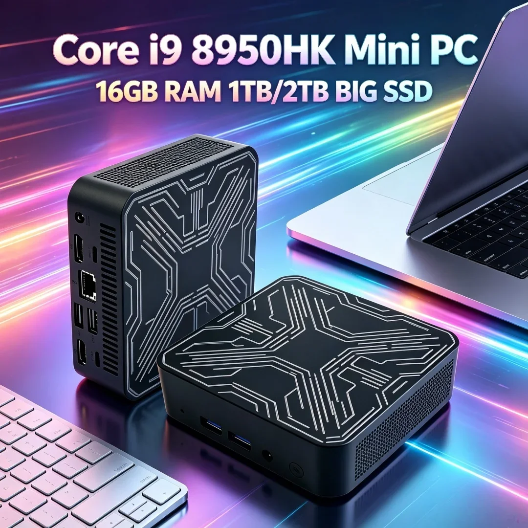 Space Saving Compact Core I9 8950HK High Performance Mini PC 2026 BT5.2 16GB RAM 1TB/2TB SSD Gaming Work Desktop
Space Saving Compact Core I9 8950HK High Performance Mini PC 2026 BT5.2 16GB RAM 1TB/2TB SSD Gaming Work Desktop