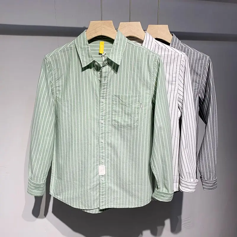 Autumn Korean Long Sleeve Striped Shirts Men Clothing 2023 Slim Fit Business Office Blouse Male Casual Hot Sale Blouses M65
Autumn Korean Long Sleeve Striped Shirts Men Clothing 2023 Slim Fit Business Office Blouse Male Casual Hot Sale Blouses M65