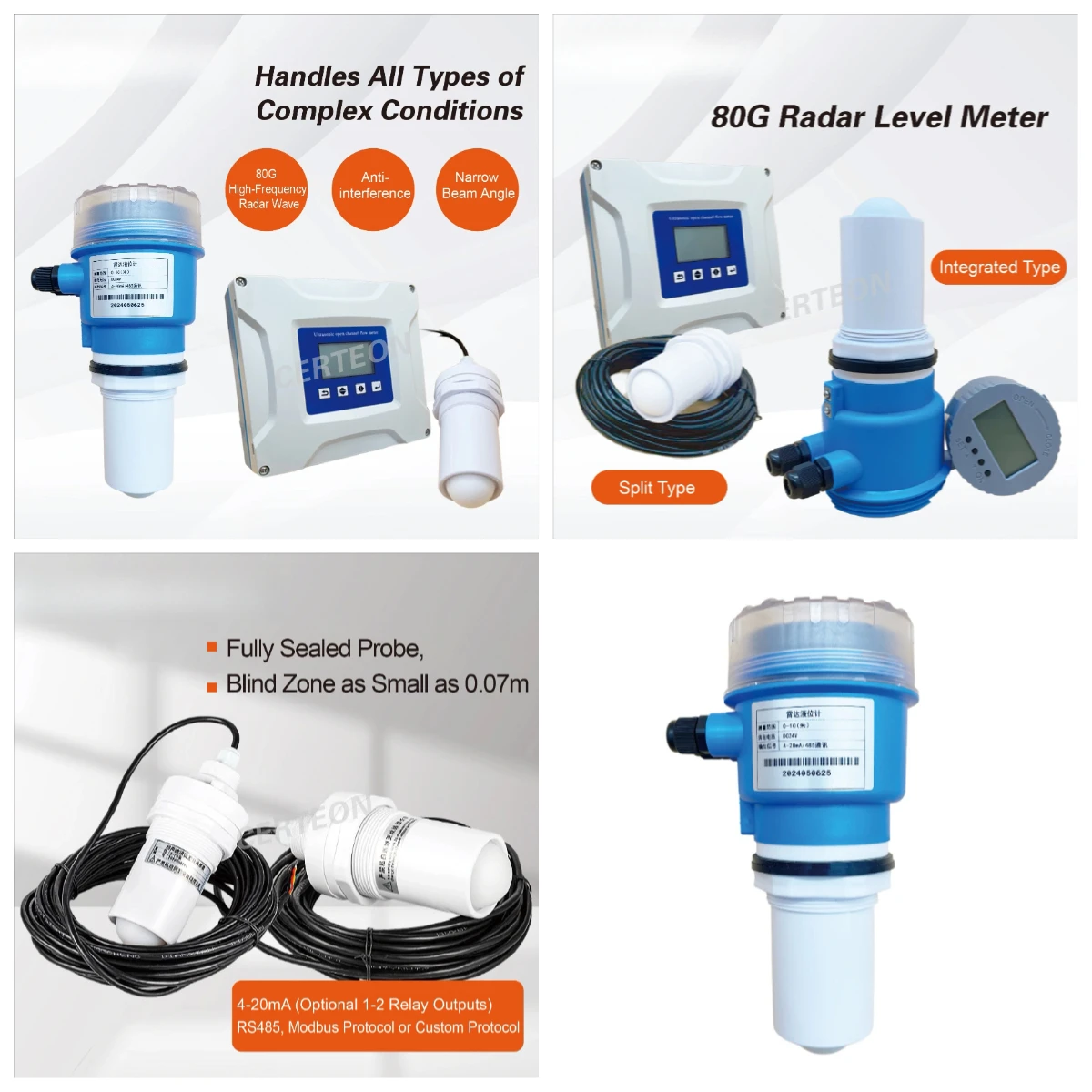 High Precision SLD-RDY80 80G Radar Level Gauge 0-5/10/20m 4-20mA RS485 Water Level Transmitter
High Precision SLD-RDY80 80G Radar Level Gauge 0-5/10/20m 4-20mA RS485 Water Level Transmitter
