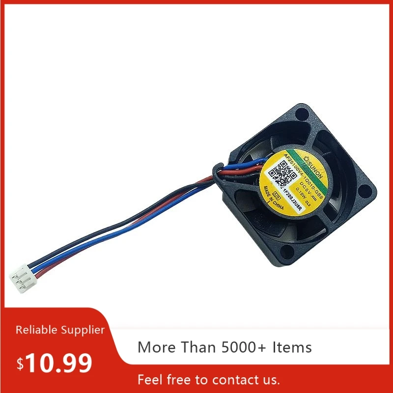 2pcs 25mm Mini Cooling Fan 5V DC, SUNON AF25100V4-1Q010-GB9 4000RPM for Laptop, USB Hard Drive, Router
2pcs 25mm Mini Cooling Fan 5V DC, SUNON AF25100V4-1Q010-GB9 4000RPM for Laptop, USB Hard Drive, Router