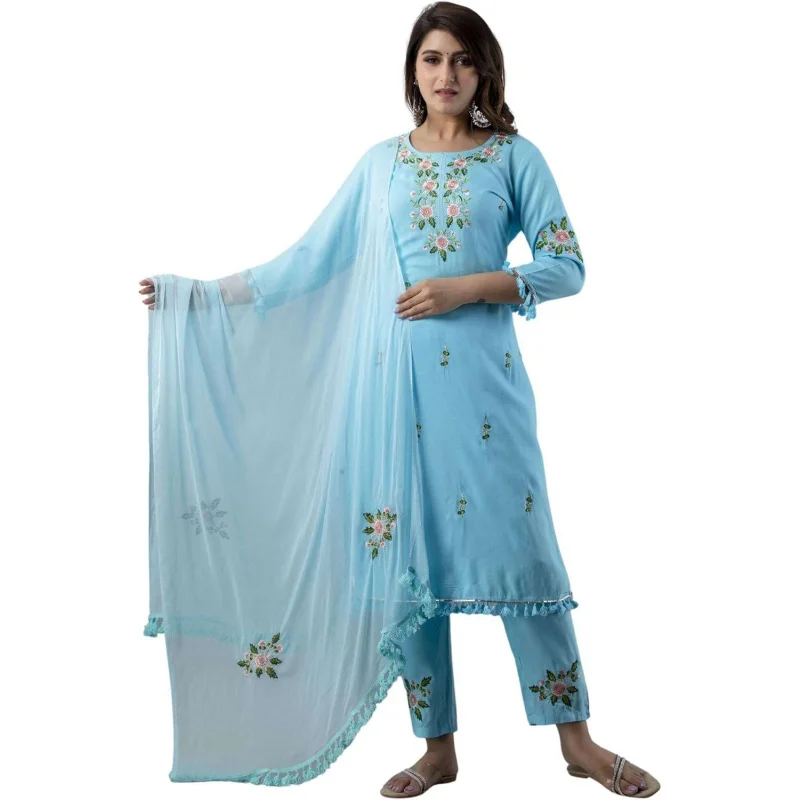 Women's Ethnic Wear Collection Rayon Straight Embridered Kurti & Pant Set With Dupatta
Women's Ethnic Wear Collection Rayon Straight Embridered Kurti & Pant Set With Dupatta