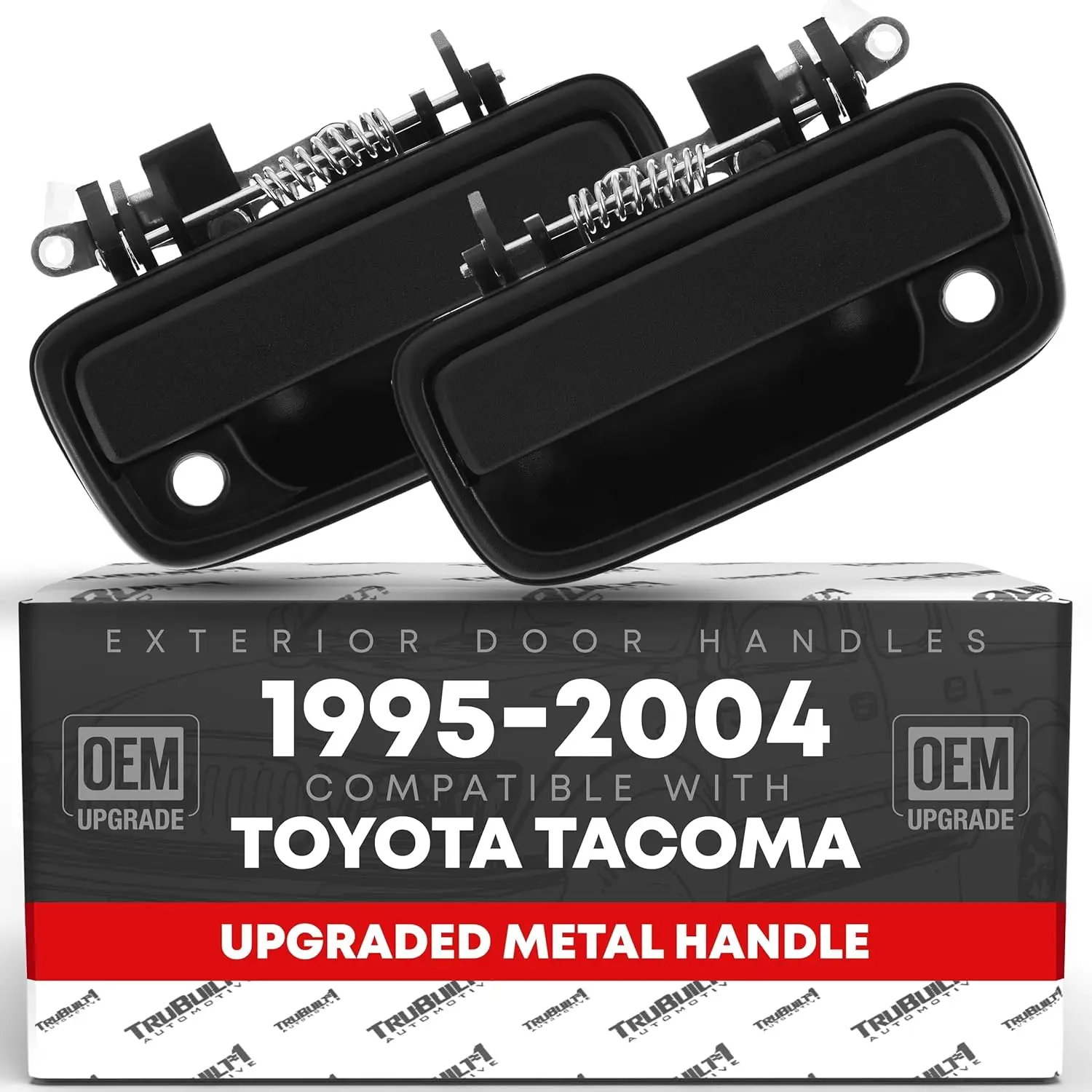 Exterior Front Door Handle Set, Upgraded Metal, Compatible with 1995-2004 Toyota Tacoma - Textured Black
Exterior Front Door Handle Set, Upgraded Metal, Compatible with 1995-2004 Toyota Tacoma - Textured Black