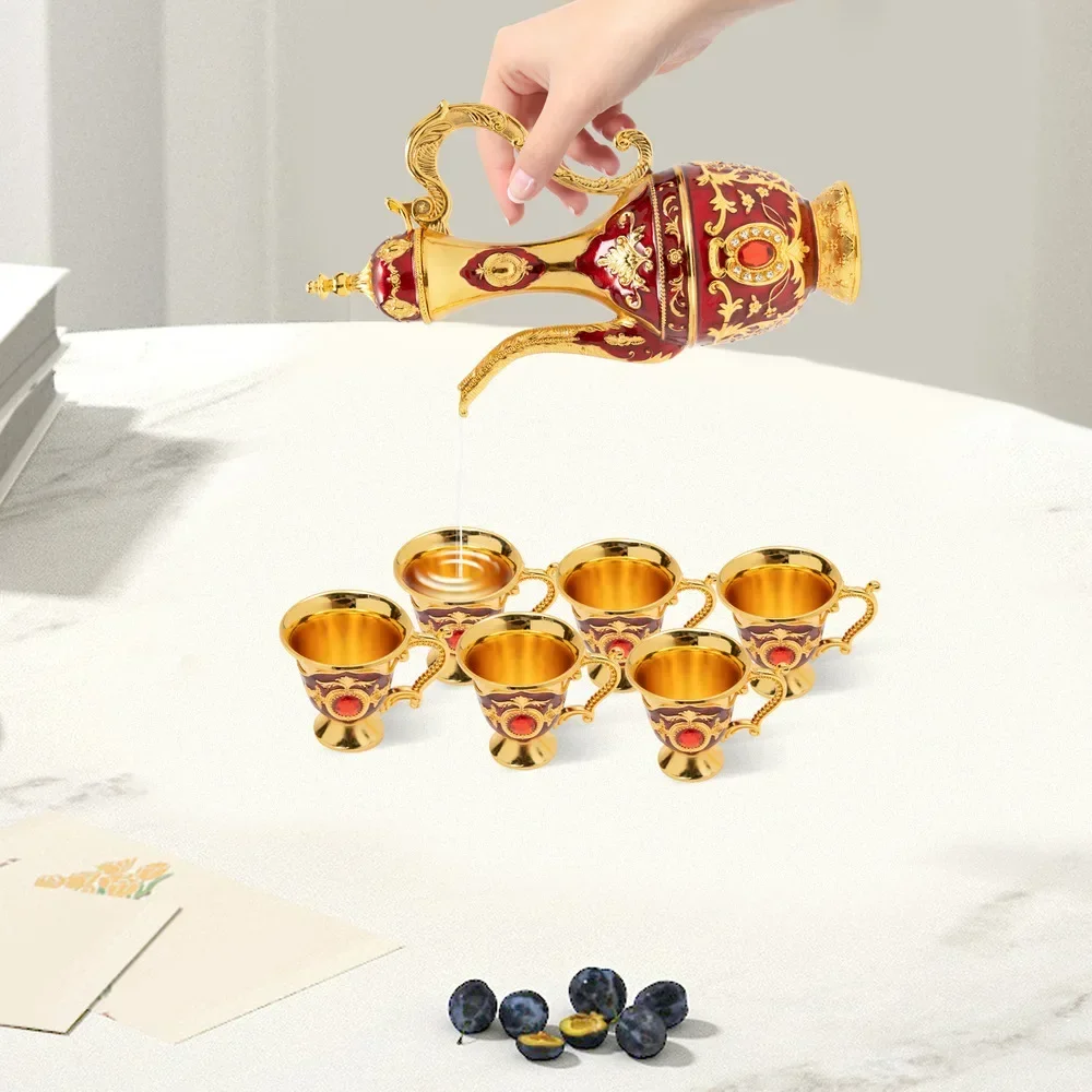 Турецкий кофейный сервиз из 6 предметов в винтажном стиле, металлический чайник большой емкости с 6 роскошными чашками, традиционный набор для заваривания плиты
Турецкий кофейный сервиз из 6 предметов в винтажном стиле, металлический чайник большой емкости с 6 роскошными чашками, традиционный набор для заваривания плиты