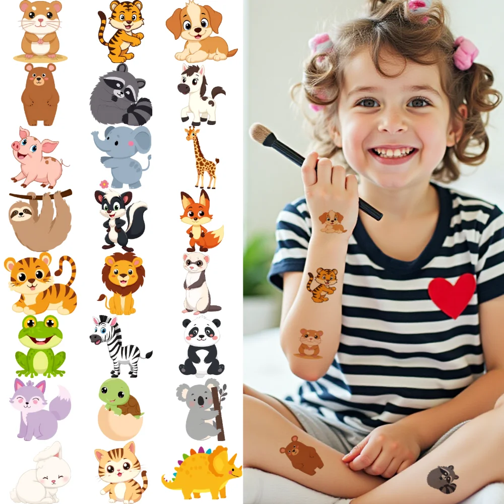 54pcs Temporary Tattoo Waterproof Long-lasting Body Stickers Donkey Camel Guinea Pig For Children Boys Shoulders
54pcs Temporary Tattoo Waterproof Long-lasting Body Stickers Donkey Camel Guinea Pig For Children Boys Shoulders