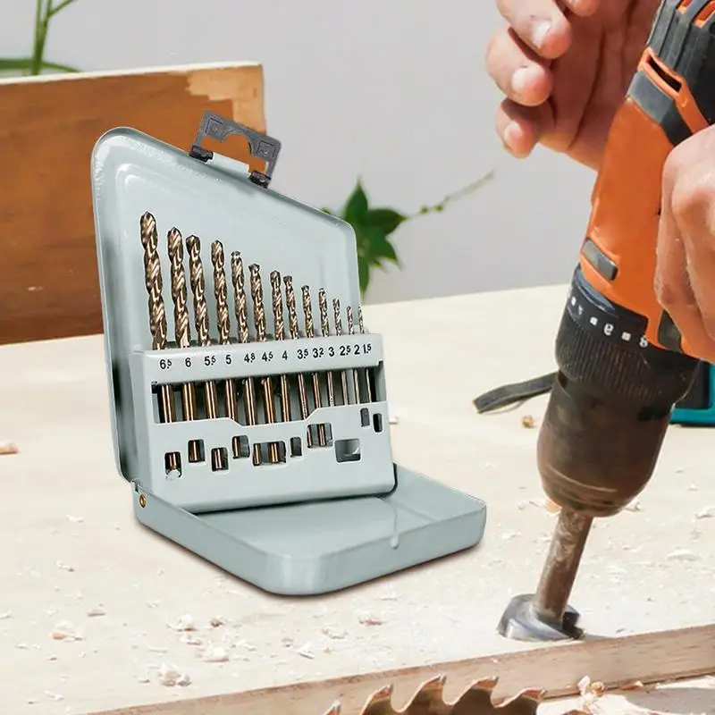 Drill Bits Sets Heavy Duty High Speed Steel Drill Bits Power Tool Parts Accessories For Construction Drywall Tile Automotive
Drill Bits Sets Heavy Duty High Speed Steel Drill Bits Power Tool Parts Accessories For Construction Drywall Tile Automotive