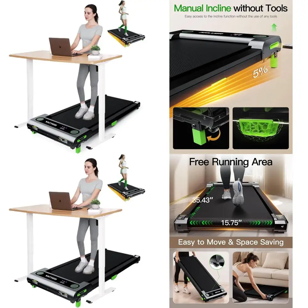 Compact 2.5 HP Desk Treadmill with LED Display and Remote Control
Compact 2.5 HP Desk Treadmill with LED Display and Remote Control