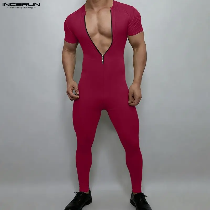 Мужские комбинезоны INCERUN: однотонные боди с молнией, коротким рукавом, V-образным вырезом, для тренировок, уютные и модные, размеры S-3XL, коллекция 2026
Мужские комбинезоны INCERUN: однотонные боди с молнией, коротким рукавом, V-образным вырезом, для тренировок, уютные и модные, размеры S-3XL, коллекция 2026