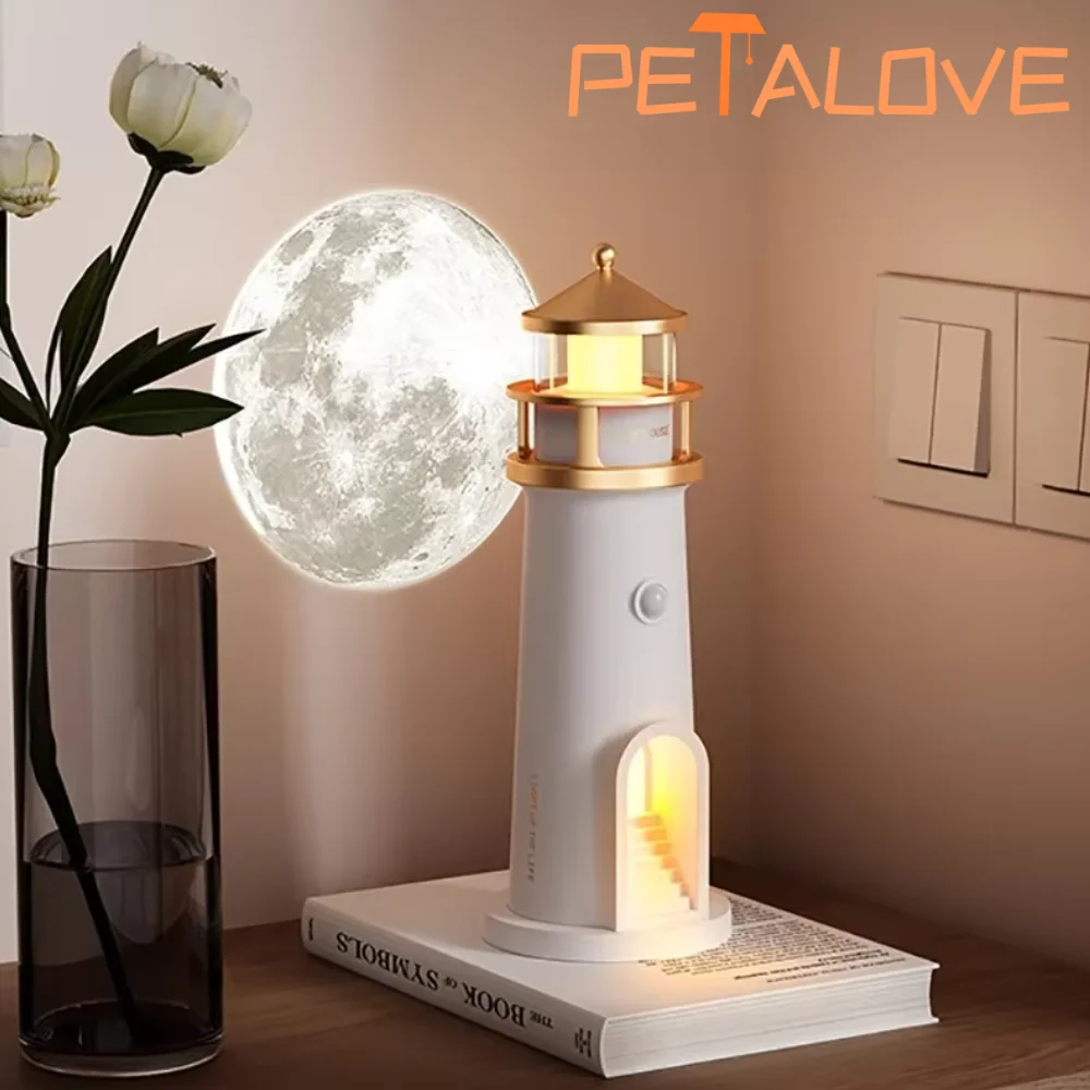 Moon Projection Night Lights Lighthouse Ambient Light Motion Sensor USB Recharge Desktop Decor Gifts Entrance Room Decor
Moon Projection Night Lights Lighthouse Ambient Light Motion Sensor USB Recharge Desktop Decor Gifts Entrance Room Decor