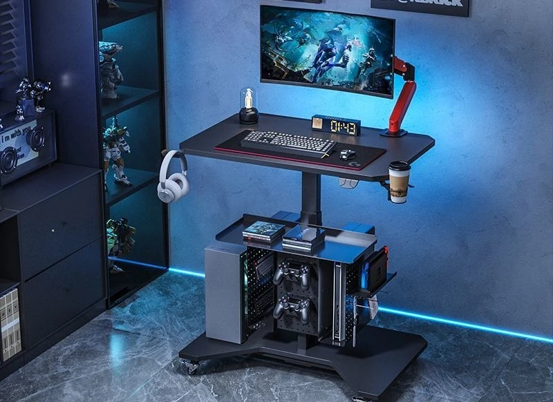 Small apartment electric lifting table household with wheel movable bedside table
Small apartment electric lifting table household with wheel movable bedside table