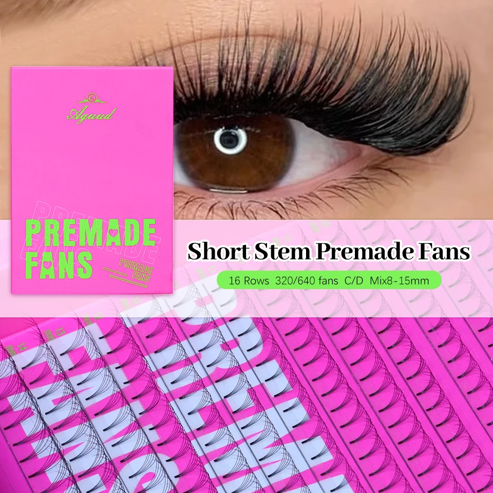 320 Fans Short Stem Premade Volume Fans Eyelashes Supplies Russian Promade Fan Eyelash Extensions 6D Faux Mink Individual Lashes
320 Fans Short Stem Premade Volume Fans Eyelashes Supplies Russian Promade Fan Eyelash Extensions 6D Faux Mink Individual Lashes
