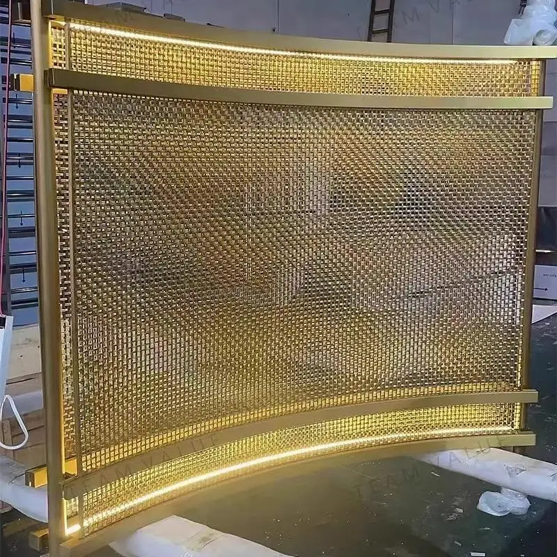Metal mesh decorative mesh partition screen vertical curtain stainless steel curtain curtain wall curved ceiling woven mesh
Metal mesh decorative mesh partition screen vertical curtain stainless steel curtain curtain wall curved ceiling woven mesh