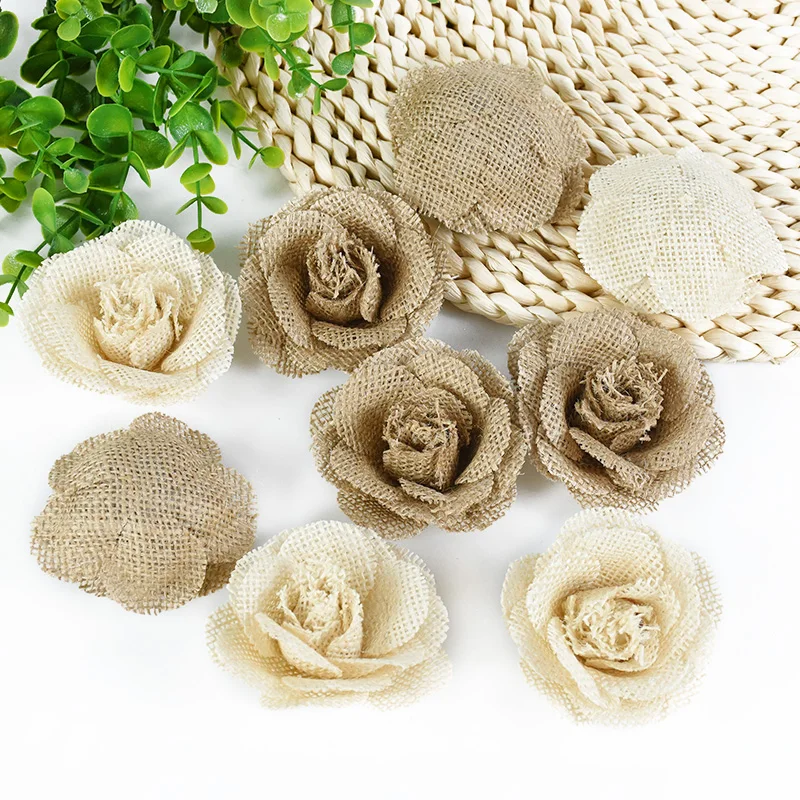 1-5Pcs Handmade Jute Hessian Burlap Rose Flowers Heads Rustic Vintage Wedding DIY Linen Flower Craft Christmas Home Party Decor
1-5Pcs Handmade Jute Hessian Burlap Rose Flowers Heads Rustic Vintage Wedding DIY Linen Flower Craft Christmas Home Party Decor