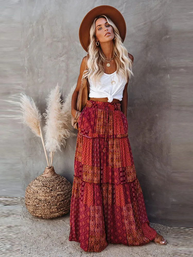 Ретро-юбка женская свободного кроя с высокой талией, универсальная, А-силуэт, миди, повседневная, из полиэстера, с принтом, для девушек и женщин
Ретро-юбка женская свободного кроя с высокой талией, универсальная, А-силуэт, миди, повседневная, из полиэстера, с принтом, для девушек и женщин