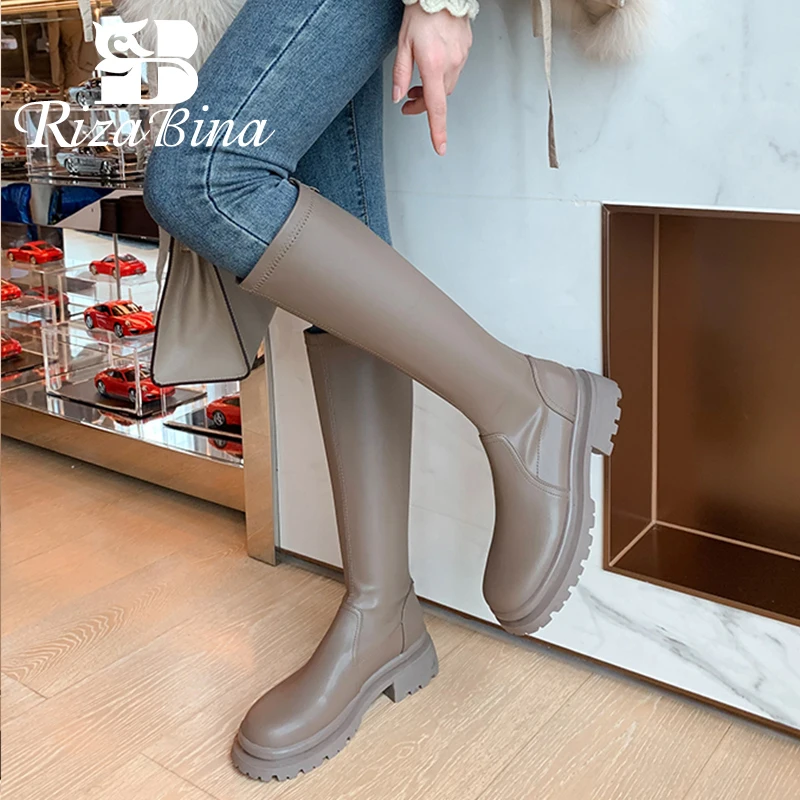RIZABINA Women Long Boots Real Leather Trendy Winter Lady Shoes Ins Fashion Knee High Boots Club Daily Woman Footwear Size 34-39
RIZABINA Women Long Boots Real Leather Trendy Winter Lady Shoes Ins Fashion Knee High Boots Club Daily Woman Footwear Size 34-39