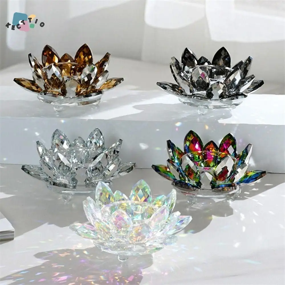 Home Ornament Crystal Lotus Candle Holders Glass Clear Figurines Tealight Candlestick Gift Party Decor Flower Tea Light Holder
Home Ornament Crystal Lotus Candle Holders Glass Clear Figurines Tealight Candlestick Gift Party Decor Flower Tea Light Holder