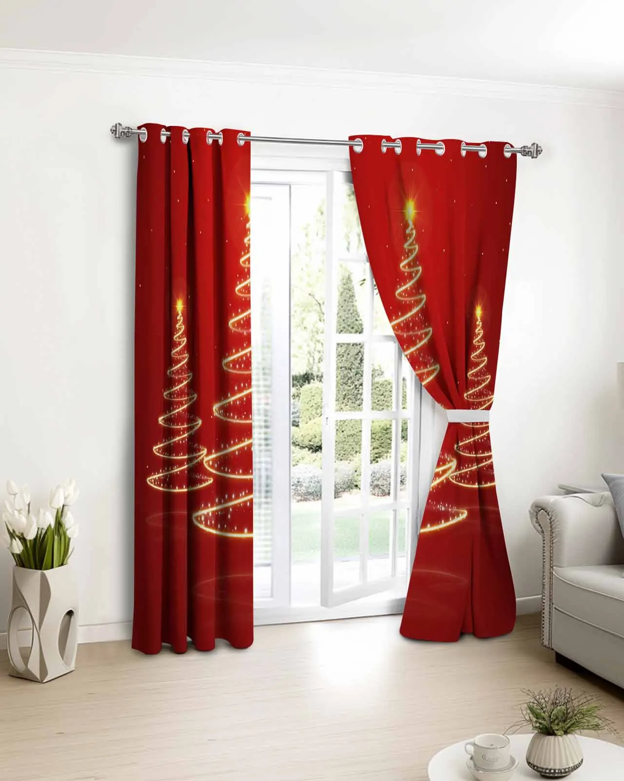 2pcs, 1 panel Abstract Christmas Tree Lights Polyester Window Curtains For Living Room Kitchen Bedroom Drapes
2pcs, 1 panel Abstract Christmas Tree Lights Polyester Window Curtains For Living Room Kitchen Bedroom Drapes