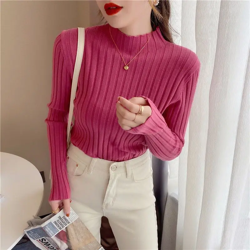 Women Autumn Half Turtleneck Sweater Vintage Basic Knitted Tops Casual Slim Pullover Winter Korean Fashion Solid Chic Jumpers
Women Autumn Half Turtleneck Sweater Vintage Basic Knitted Tops Casual Slim Pullover Winter Korean Fashion Solid Chic Jumpers
