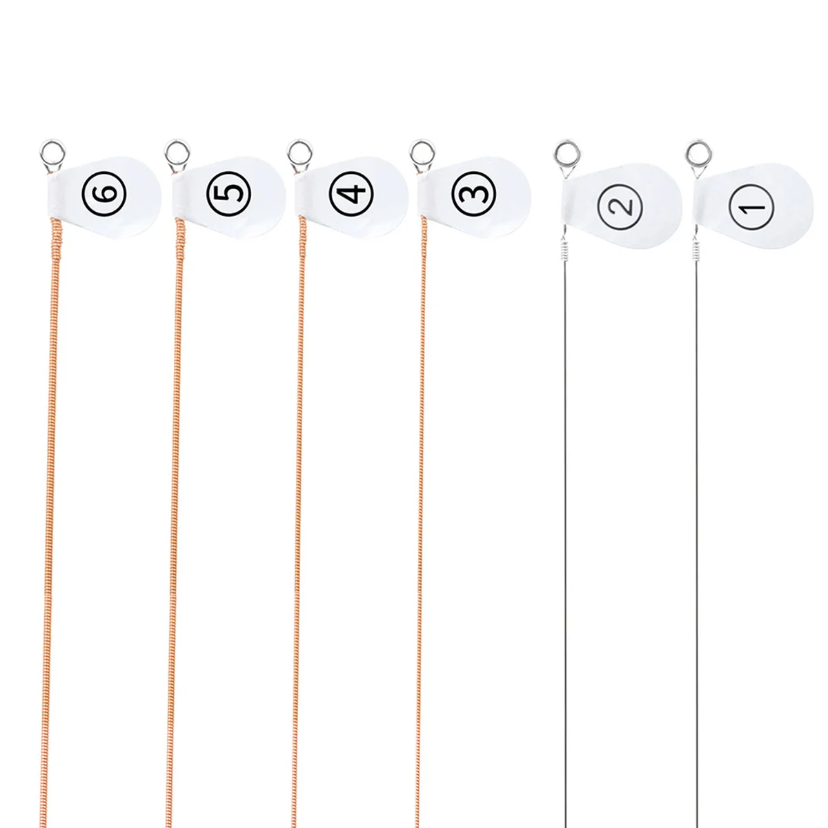 6pcs Acoustic Guitar Strings Replacement Folk Guitar String Metal Durable For Instrument Repair Supply Accessory