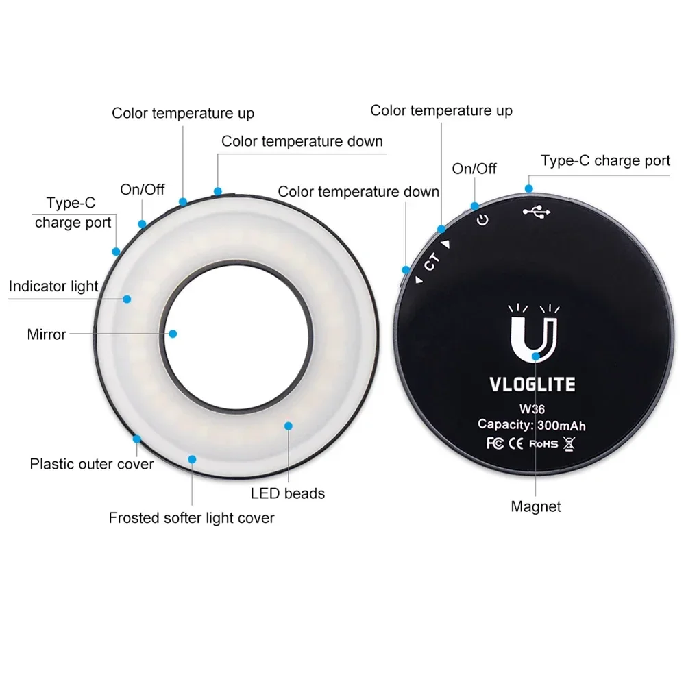 Magnetic Clip-on Smartphone Selfie Light Led Ring Fill Light For Mobile Phone Photography Fill Light Phone Light Rechargeable
Magnetic Clip-on Smartphone Selfie Light Led Ring Fill Light For Mobile Phone Photography Fill Light Phone Light Rechargeable