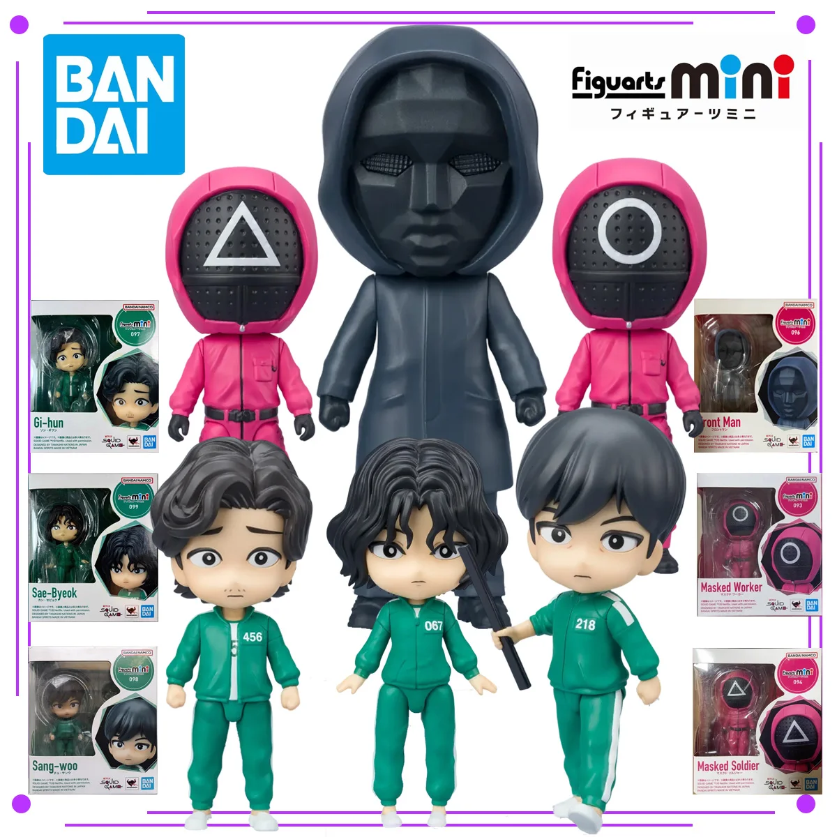 BANDAI Original Figuarts mini Squid Game Masked Worker Posable Figurine with Interchangeable Parts Collectible Model Gift
BANDAI Original Figuarts mini Squid Game Masked Worker Posable Figurine with Interchangeable Parts Collectible Model Gift