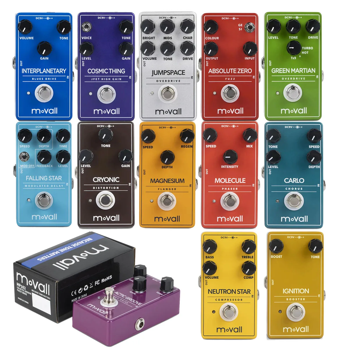 Movall MP-100 to MP-112 Multi-Effects Guitar Pedal – Overdrive, Distortion, Flanger, Delay, Booster, LED, Compact Size
Movall MP-100 to MP-112 Multi-Effects Guitar Pedal – Overdrive, Distortion, Flanger, Delay, Booster, LED, Compact Size