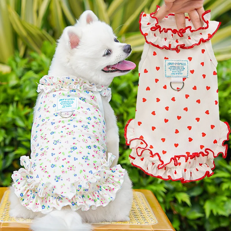 Dog Clothes Elegant Floral Costume Puppy Summer Clothes Lace Collar Edging Weeding Dresses For Small Dogs Dachshund Apparel XS
Dog Clothes Elegant Floral Costume Puppy Summer Clothes Lace Collar Edging Weeding Dresses For Small Dogs Dachshund Apparel XS