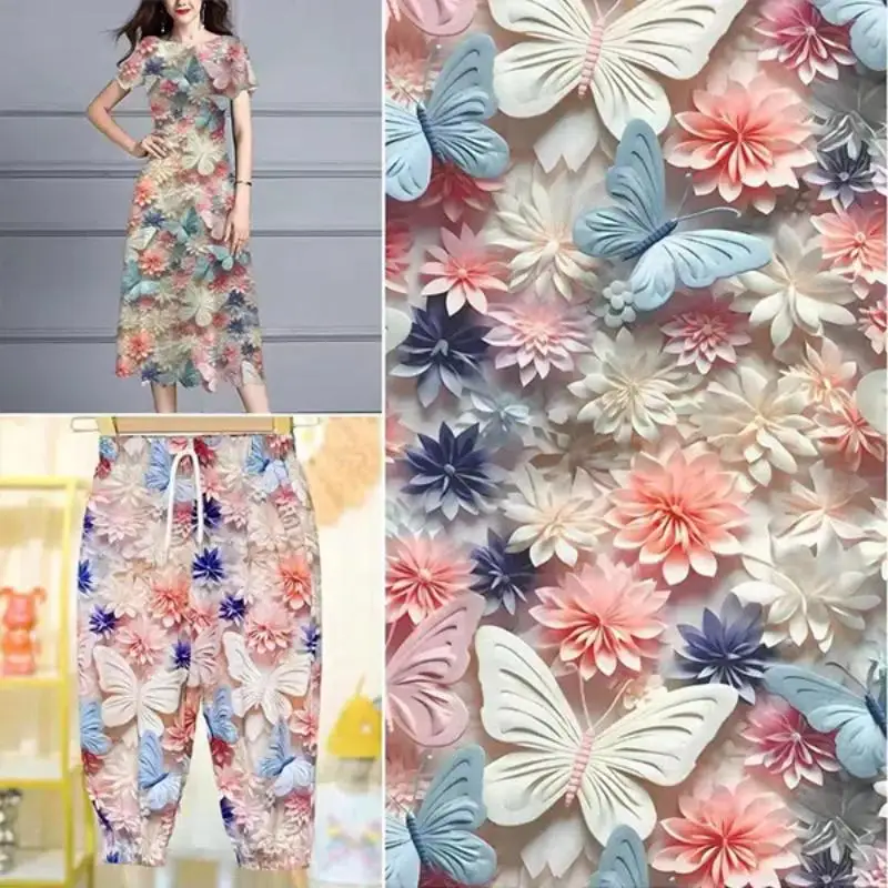 Summer Soft Cotton Silk Fabric Three-Dimensional Butterfly Digital Print Skin Friendly Sweat Absorbing Pajama Fabric
Summer Soft Cotton Silk Fabric Three-Dimensional Butterfly Digital Print Skin Friendly Sweat Absorbing Pajama Fabric