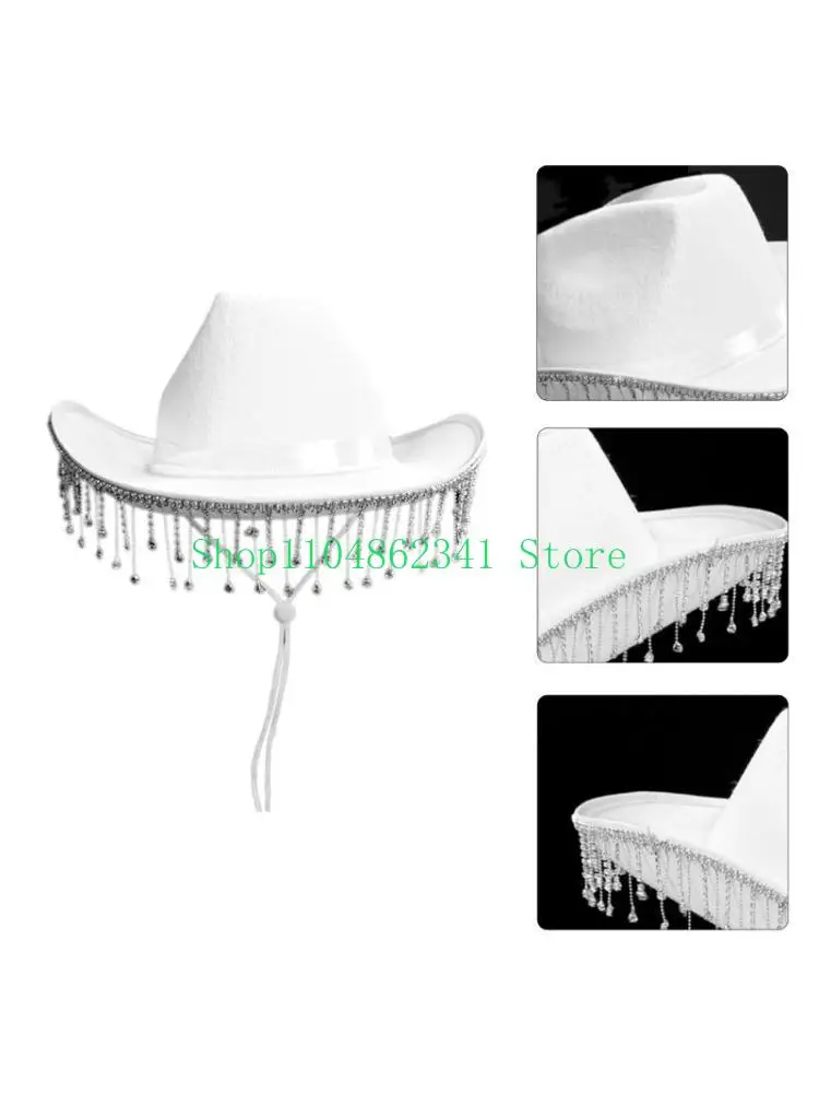 652F Wedding Cowboy Hat with Rhinestones Bride Cowgirl Hat 3 Color Black White Pink
652F Wedding Cowboy Hat with Rhinestones Bride Cowgirl Hat 3 Color Black White Pink