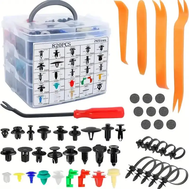 925pcs Car Bumper Retainer Clips Plastic Rivets Fasteners Tailgate Handle Rod Clip, 26 Most Popular Sizes Auto Push Pin Rivets S
925pcs Car Bumper Retainer Clips Plastic Rivets Fasteners Tailgate Handle Rod Clip, 26 Most Popular Sizes Auto Push Pin Rivets S