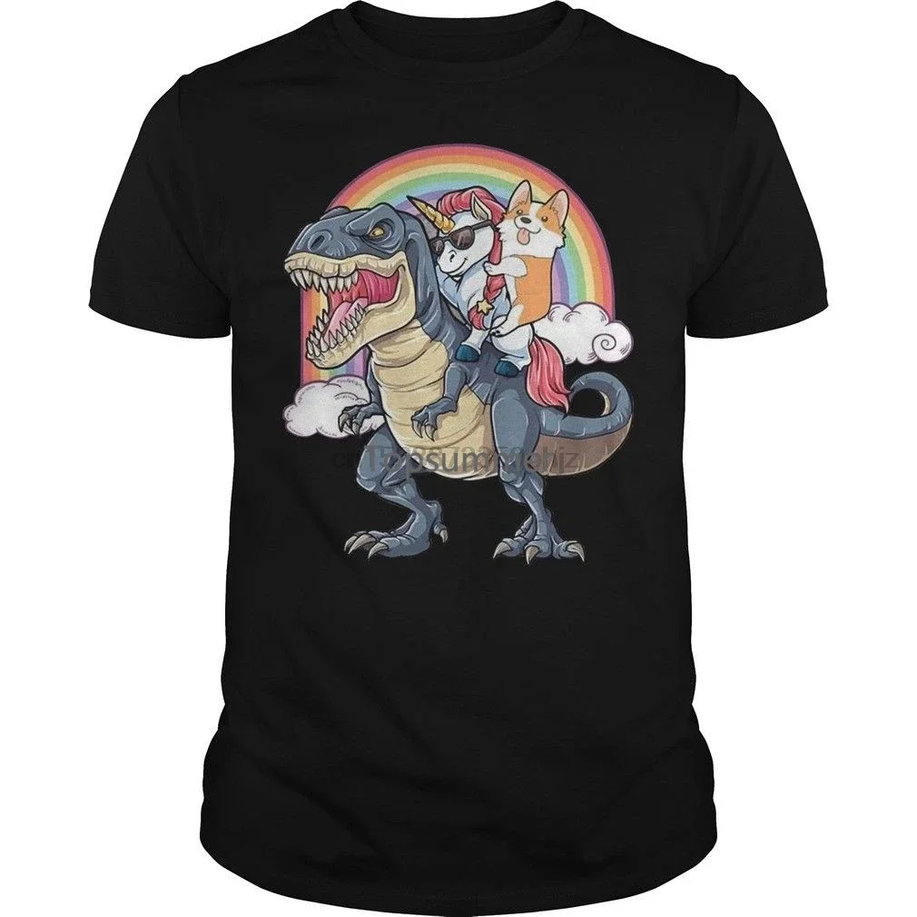 Unicorn And Corgi Riding A Dinosaur T-Rex Shirt Cartoon T Shirt Men Unisex New Fashion Tshirt Loose Size Top Ajax 2018 Funny
Unicorn And Corgi Riding A Dinosaur T-Rex Shirt Cartoon T Shirt Men Unisex New Fashion Tshirt Loose Size Top Ajax 2018 Funny