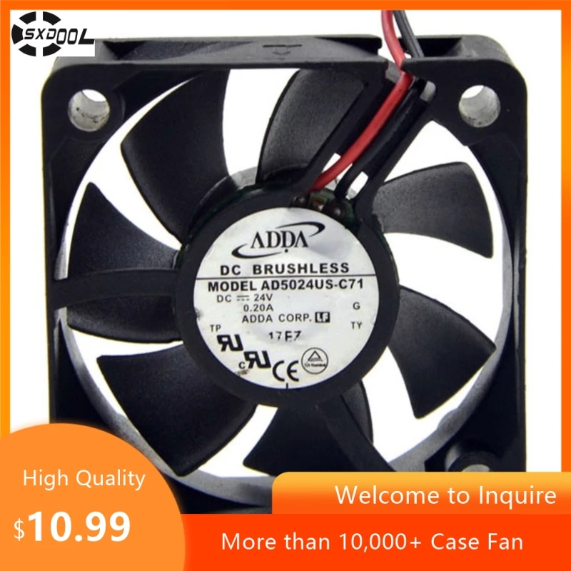 Для ADDA AD5024US-C71 50x50x20 мм DC 24 В 0,20 А промышленный охлаждающий вентилятор с двойным шарикоподшипником
Для ADDA AD5024US-C71 50x50x20 мм DC 24 В 0,20 А промышленный охлаждающий вентилятор с двойным шарикоподшипником