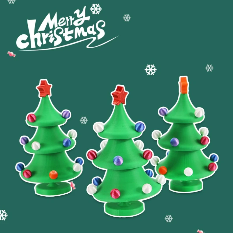 3D Printed Dancing Christmas Tree Creative Rotating Christmas Fidget Toys Home Decor Desktop Ornament for Christmas Gifts
3D Printed Dancing Christmas Tree Creative Rotating Christmas Fidget Toys Home Decor Desktop Ornament for Christmas Gifts