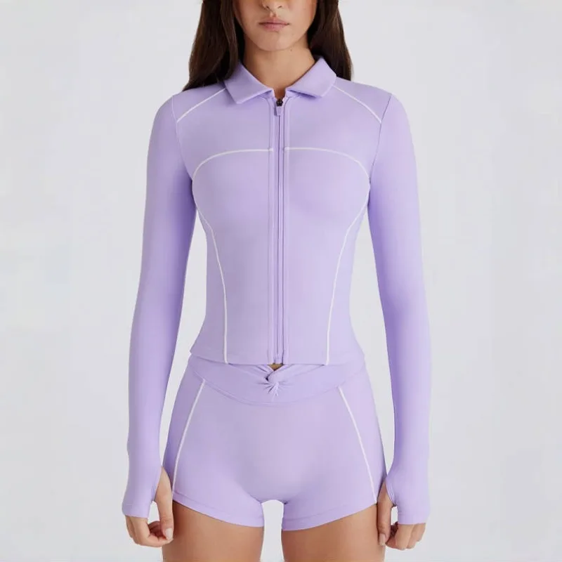 Women's Fashion Yoga Suit Tight Fitting Quick Drying Breathable Sunscreen Long Sleeved Set Outdoor Running Sports Fitness Suit
Women's Fashion Yoga Suit Tight Fitting Quick Drying Breathable Sunscreen Long Sleeved Set Outdoor Running Sports Fitness Suit