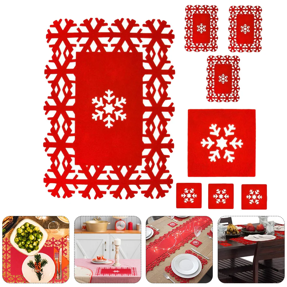 8 Pcs Christmas Placemats Non woven Fabric Tableware Mats Heat Insulation Safe Practical Cup Bowl Dish Bottle Xmas Decor
8 Pcs Christmas Placemats Non woven Fabric Tableware Mats Heat Insulation Safe Practical Cup Bowl Dish Bottle Xmas Decor