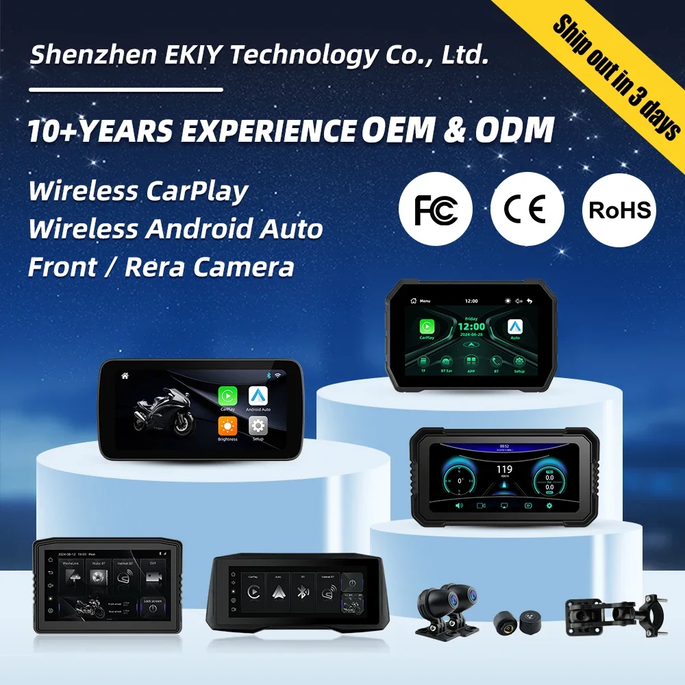 EKIY 6.25inch Motorcycle Carplay GPS Navigation Display Screen Portable Moto Wireless CarPlay Android Auto Motorcycle Wireless
EKIY 6.25inch Motorcycle Carplay GPS Navigation Display Screen Portable Moto Wireless CarPlay Android Auto Motorcycle Wireless