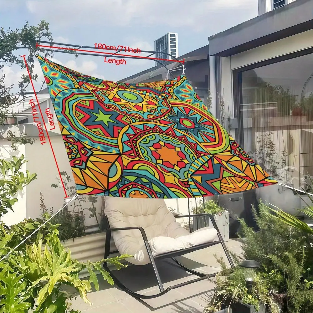 Printed Colorful Mandala Pattern Awning, Creating A Small World With An Outdoor Resort Vibe, Bohemian Style Canopy, Made Of 100
Printed Colorful Mandala Pattern Awning, Creating A Small World With An Outdoor Resort Vibe, Bohemian Style Canopy, Made Of 100