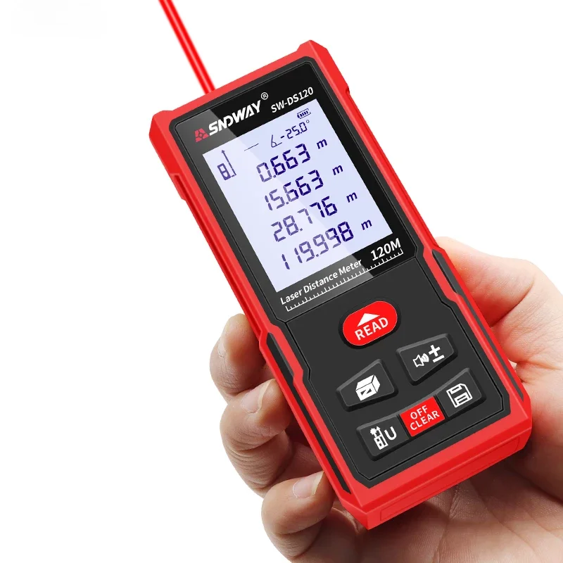 High precision mini 120M electronic angle laser rangefinder SW-DS120 distance meter
High precision mini 120M electronic angle laser rangefinder SW-DS120 distance meter