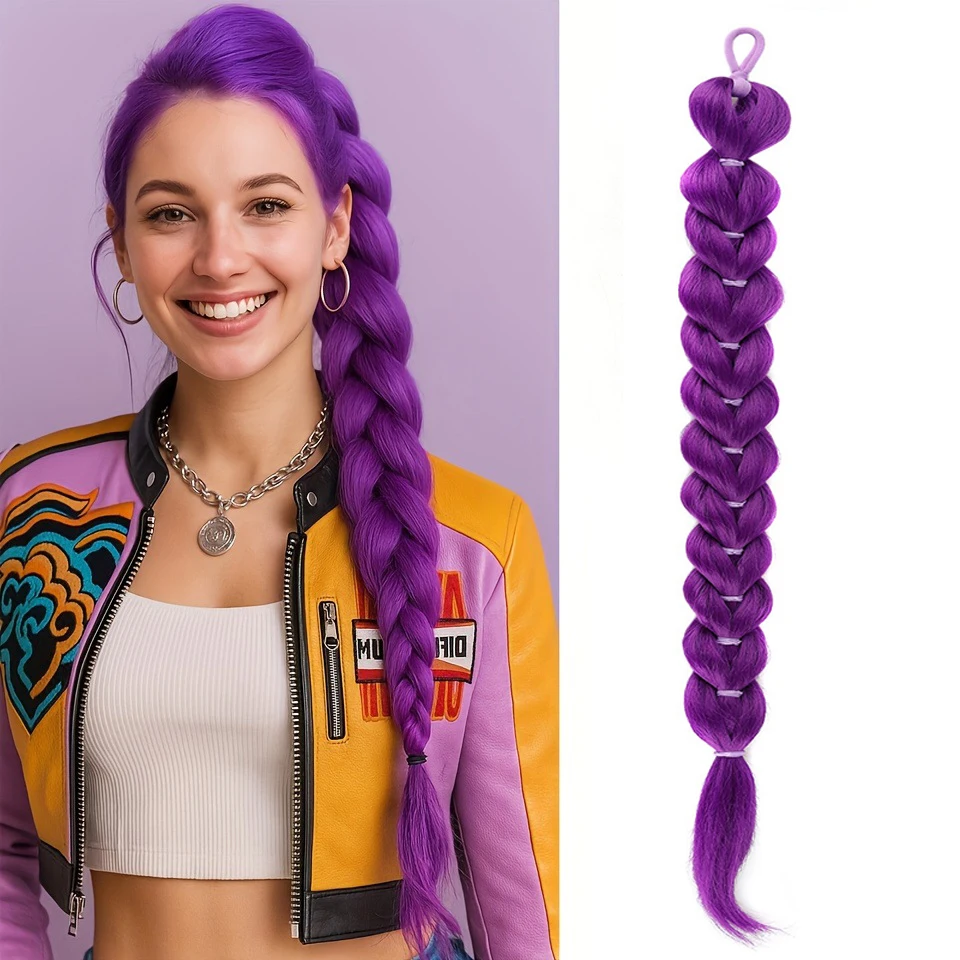 26-дюймовые длинные фиолетовые синтетические волосы для плетения косичек, предварительно растянутые, для девочек, для сцены и вечеринок
26-дюймовые длинные фиолетовые синтетические волосы для плетения косичек, предварительно растянутые, для девочек, для сцены и вечеринок