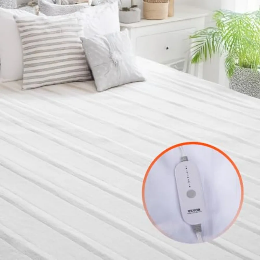 Heated Mattress Pad "" White King Electric Bed Warmer with 1-5 Heat Settings Control 10-Hour Auto Shut Off Machine-Wash Breatha
Heated Mattress Pad "" White King Electric Bed Warmer with 1-5 Heat Settings Control 10-Hour Auto Shut Off Machine-Wash Breatha