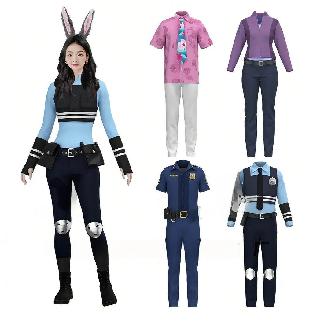 Halloween Costume Crazy Animal City Rabbit Officer Judy Cosplay Outfit Anime Performance Clothes Women's Ethnic Stage Costume
Halloween Costume Crazy Animal City Rabbit Officer Judy Cosplay Outfit Anime Performance Clothes Women's Ethnic Stage Costume