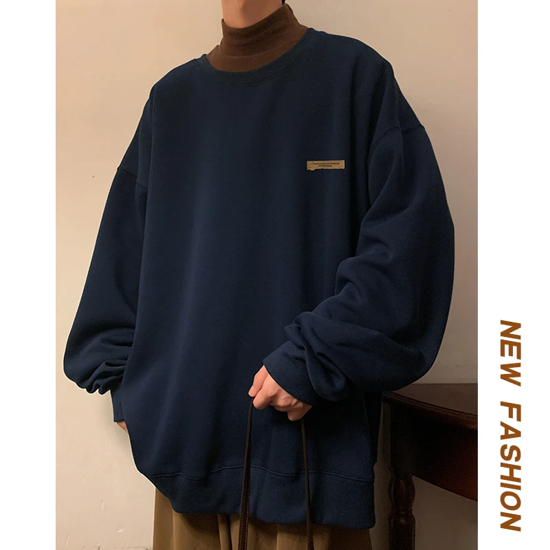Heavyweight Men's Sweatshirt Long Sleeve round Neck Loose Base Layer Shirt American Retro Style Spring Autumn Trend Outerwear
Heavyweight Men's Sweatshirt Long Sleeve round Neck Loose Base Layer Shirt American Retro Style Spring Autumn Trend Outerwear