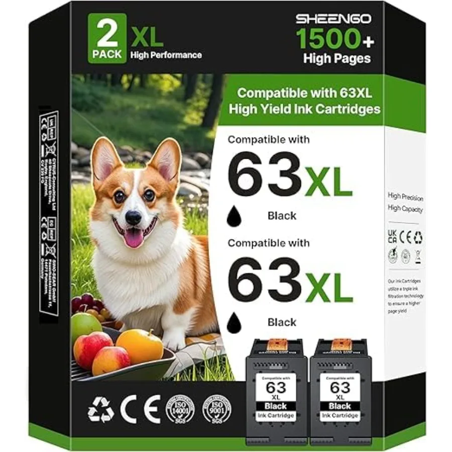 Черный чернильный картридж 63XL для HP, замена картриджей HP 63, комплект из нескольких картриджей, совместим с HP Officejet 4650, 3830, 5255.
Черный чернильный картридж 63XL для HP, замена картриджей HP 63, комплект из нескольких картриджей, совместим с HP Officejet 4650, 3830, 5255.