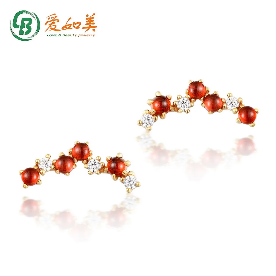 Japanese and Korean Light Luxury Natural Red Pomegranate Earrings 18K Gold PT950 Platinum Silver Plated 7-layer Gold Summer
Japanese and Korean Light Luxury Natural Red Pomegranate Earrings 18K Gold PT950 Platinum Silver Plated 7-layer Gold Summer
