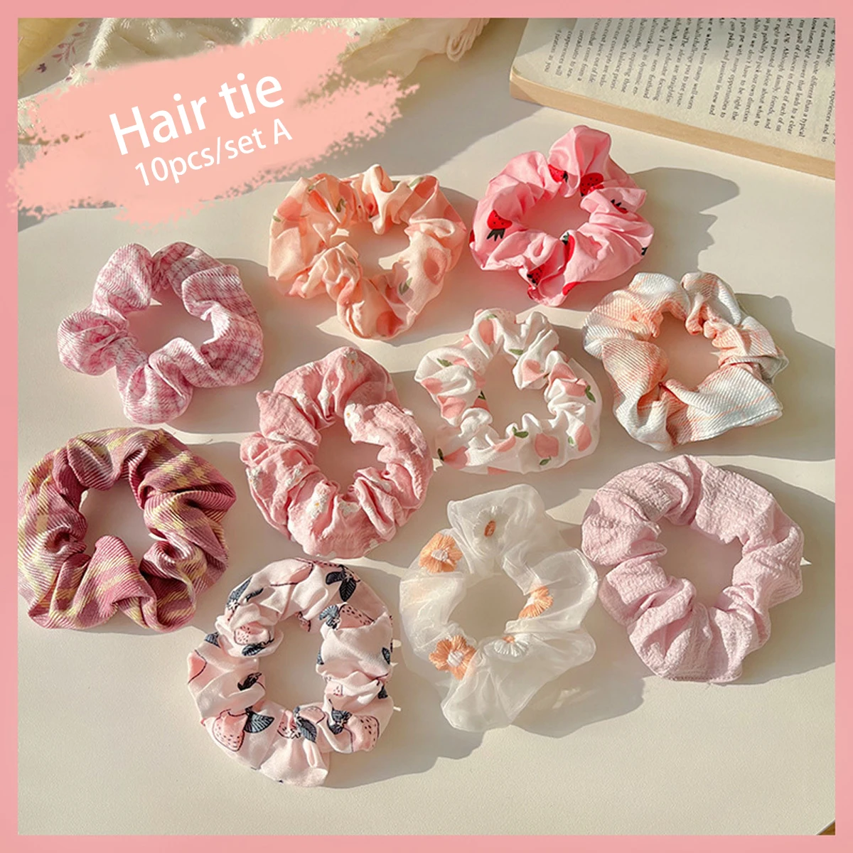 10PCS/SET Large intestine hair ring ins Korean women's high-end hair rubber band, simple temperament fat hair rope headdress
10PCS/SET Large intestine hair ring ins Korean women's high-end hair rubber band, simple temperament fat hair rope headdress