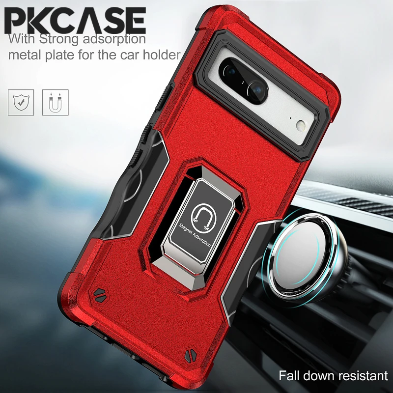 PKCASE Magnetic Metal Ring Bracket Case For Google Pixel 7 6 Pro Military Grade Shockproof Armor Phone Cover For Google Pixel 7A
PKCASE Magnetic Metal Ring Bracket Case For Google Pixel 7 6 Pro Military Grade Shockproof Armor Phone Cover For Google Pixel 7A