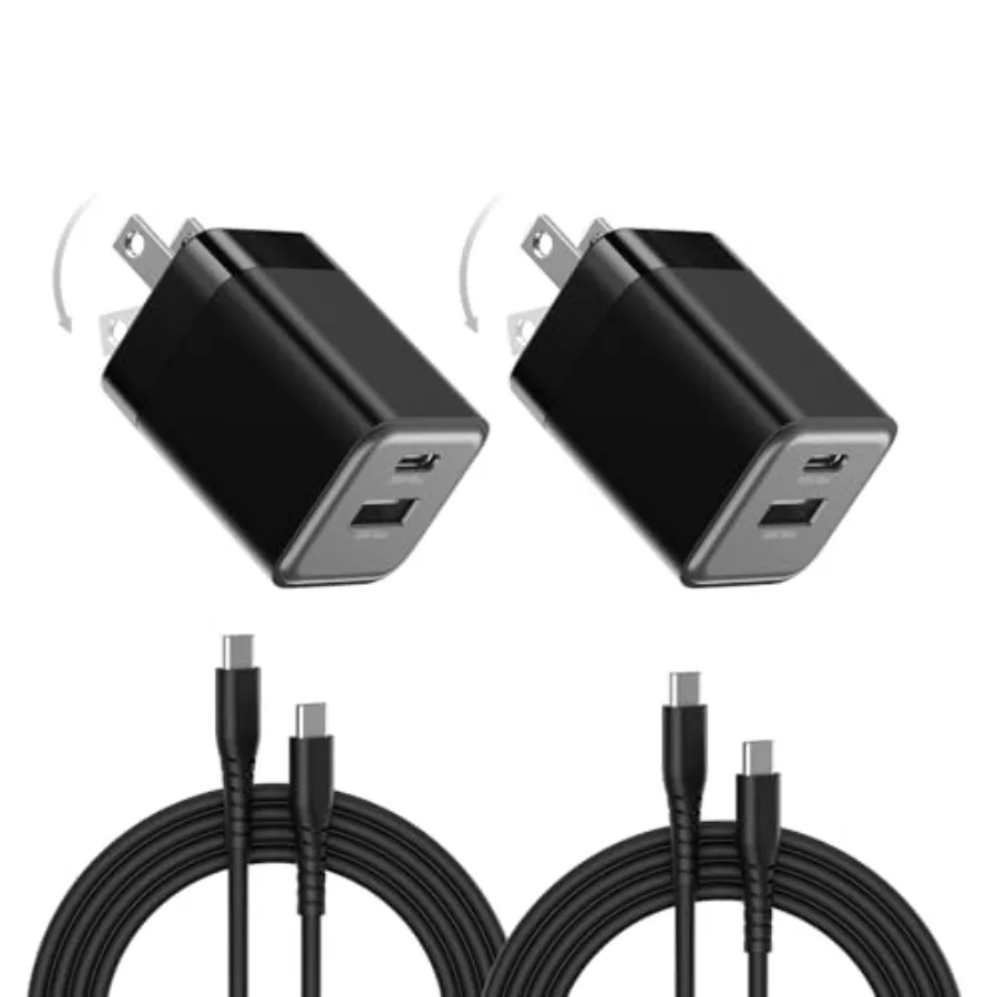 30W USB C Fast Charger, Dual Port USB C Wall Charger with Foldable Plug for iPhone 17/16/15, Samsung S24, iPad, 40% Smaller and
30W USB C Fast Charger, Dual Port USB C Wall Charger with Foldable Plug for iPhone 17/16/15, Samsung S24, iPad, 40% Smaller and