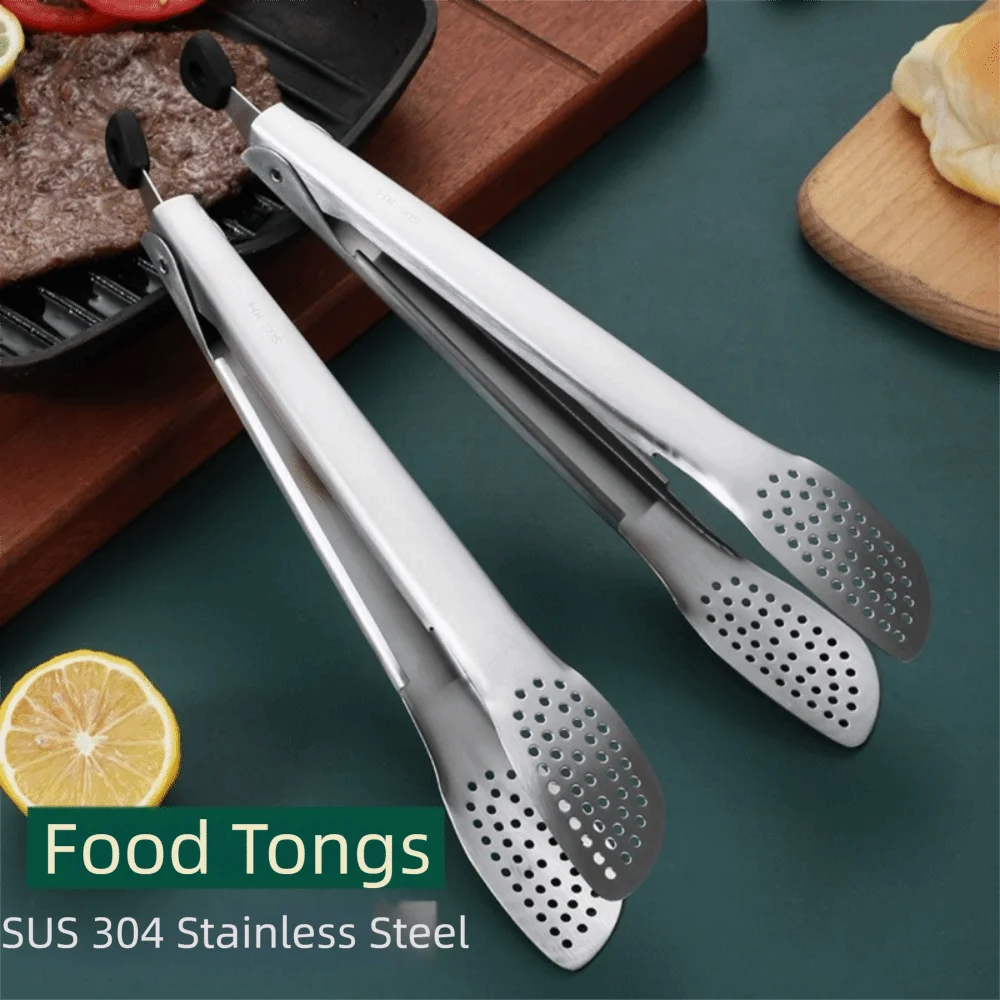 Stainless Steel Food Tongs Long Handle Heat Resistant Outdoor BBQ Clamps Comfortable Grip Non-slip Kitchen Cooking Clip Cooking 
Stainless Steel Food Tongs Long Handle Heat Resistant Outdoor BBQ Clamps Comfortable Grip Non-slip Kitchen Cooking Clip Cooking