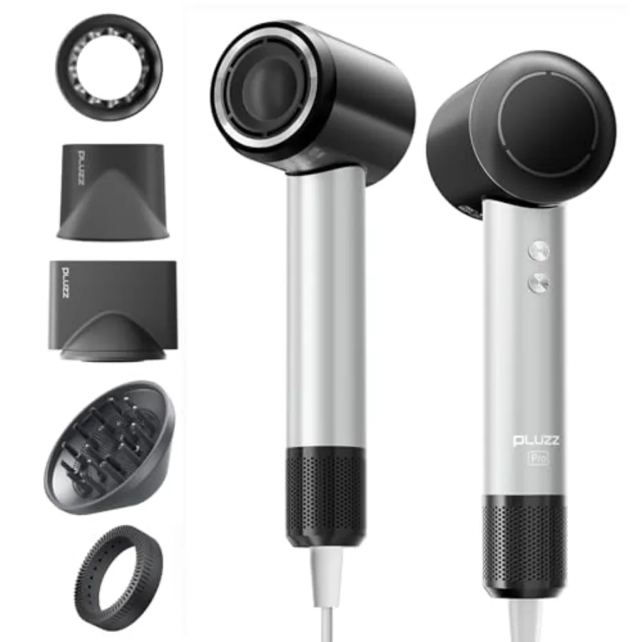 Pro Professional Hair Dryer with 3M Power Cord 140 000 RPM Brushless Motor High-Speed 500M Negative Ions Quiet and Lightweight
Pro Professional Hair Dryer with 3M Power Cord 140 000 RPM Brushless Motor High-Speed 500M Negative Ions Quiet and Lightweight