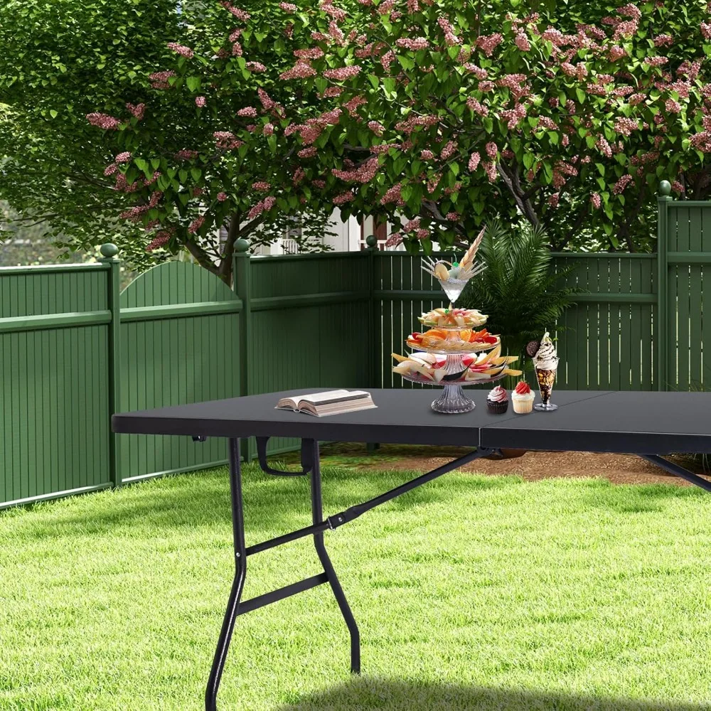 Folding Table Portables Heavy Duty Plastic Fold-in-Half 6 Foot Table Utility Dining Outdoor w/Carrying Handle for and Party
Folding Table Portables Heavy Duty Plastic Fold-in-Half 6 Foot Table Utility Dining Outdoor w/Carrying Handle for and Party